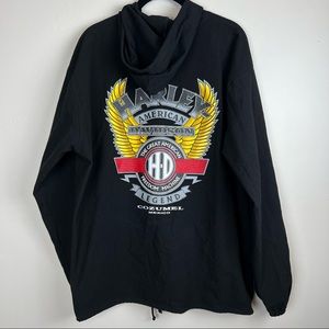 Harley Davidson Cozumel Mexico Biker Lightweight Zip Front Hoodie Large